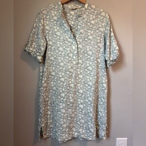 Faherty Linen Floral Tunic Dress